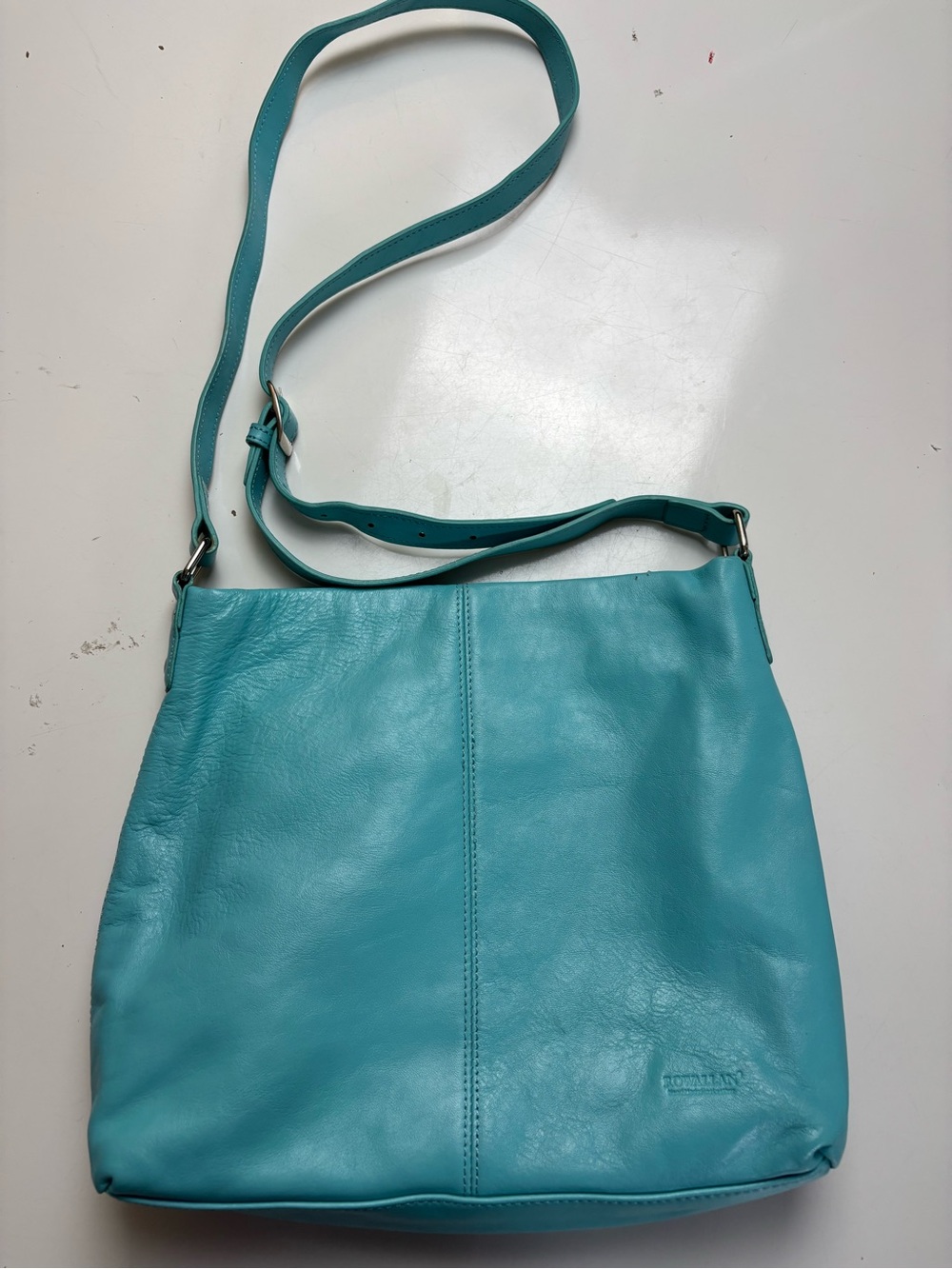 Rowallan Turquoise Leather Crossbody‎ Bag